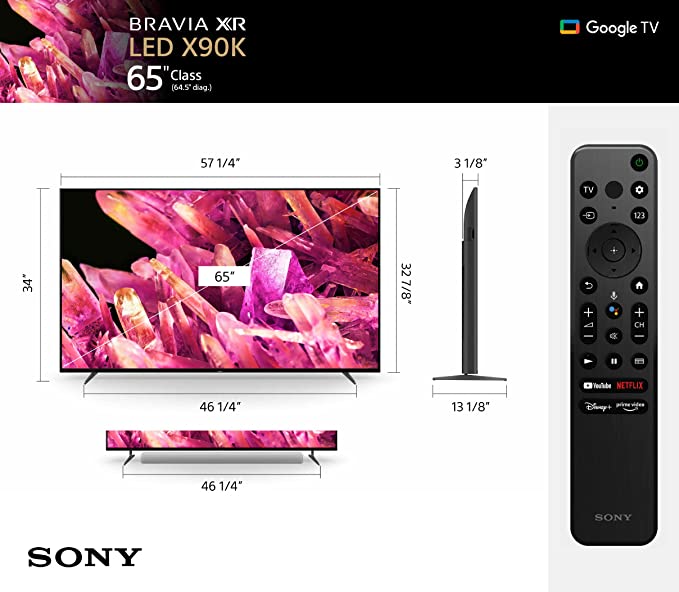 sony 65 inch 4k ultra hd tv x90k series 