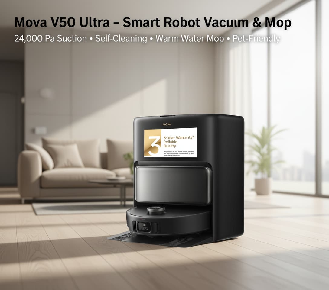 Mova V50 Ultra Robot Vacuum and Mop: The Smarter Choice for Pet-Friendly Homes