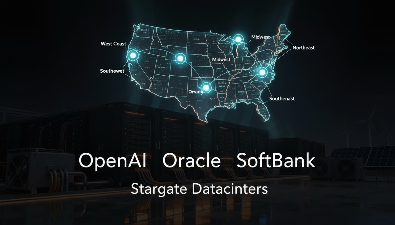 OpenAI, Oracle, and SoftBank to Launch a U.S. Network of Five “Stargate” AI Facilities