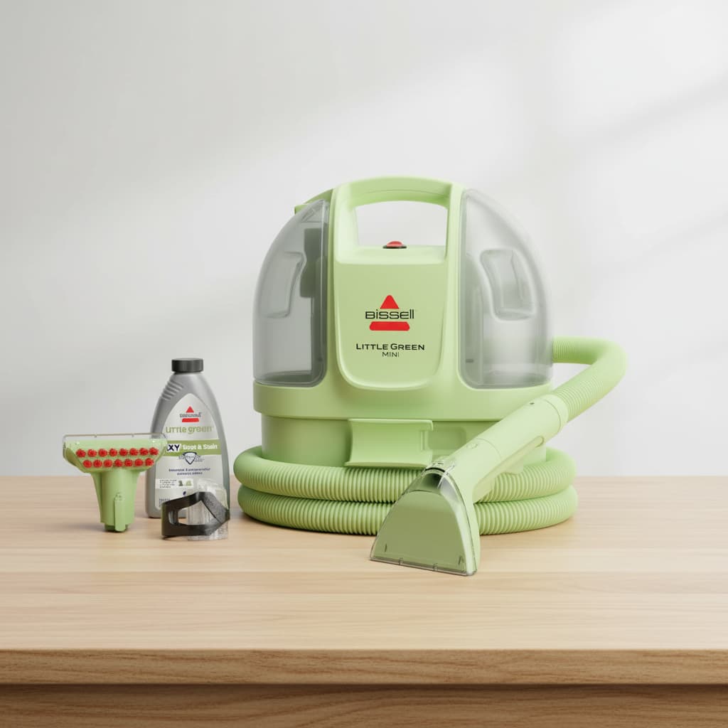 BISSELL Little Green Mini Portable Carpet and Upholstery Deep Cleaner (Tea Green, 4075)