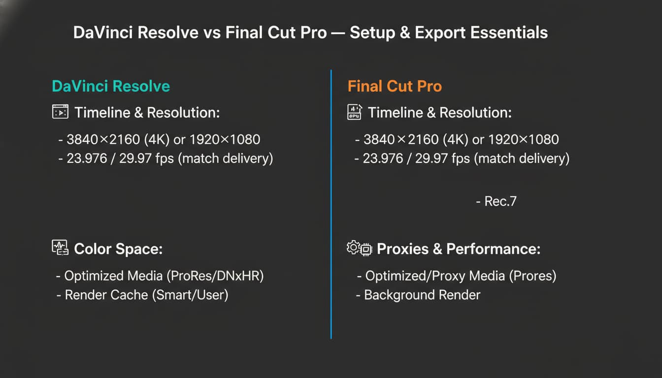 DaVinci Resolve and Final Cut Pro: Essential Setup and Export Guide for Creators
