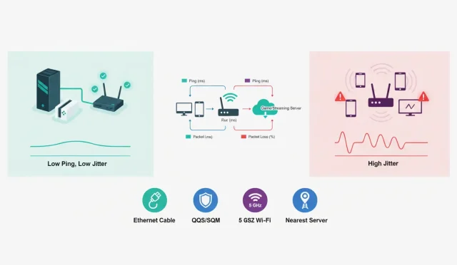 reduce ping and jitter for gaming and streaming
