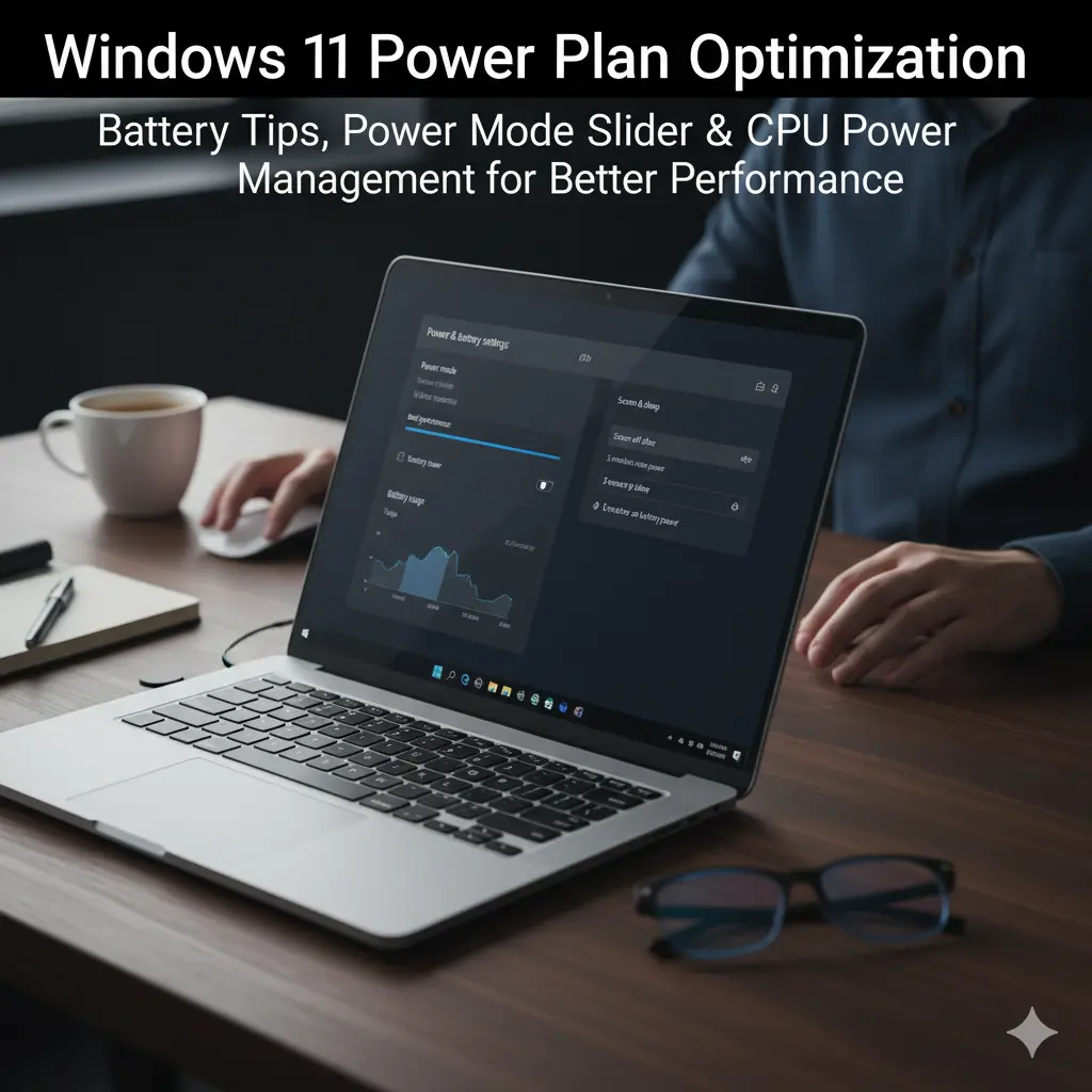 Windows 11 Power Plan Optimization — Battery Tips, Power Mode Slider & CPU Power Management for Better Performance