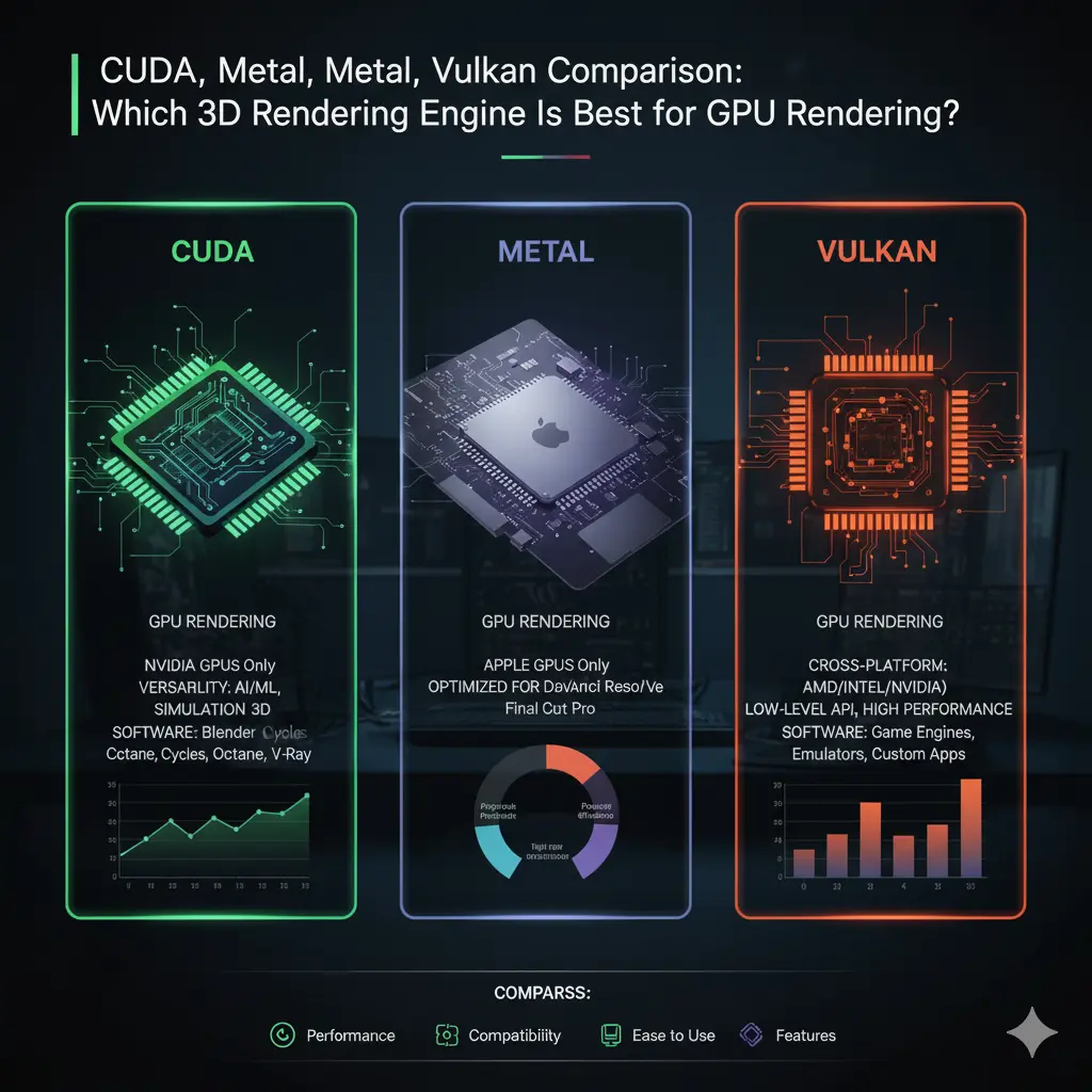CUDA, Metal, Vulkan Comparison: Which 3D Rendering Engine Is Best for GPU Rendering?