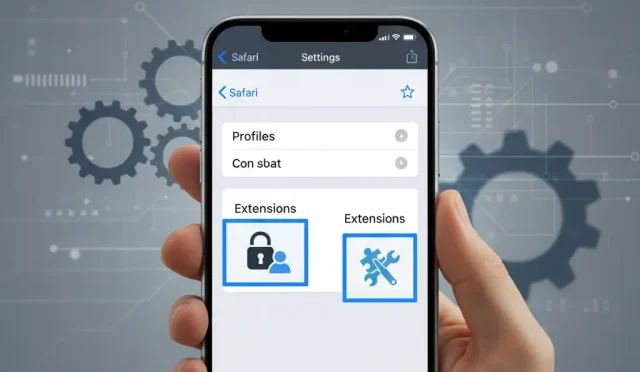 Safari profile and extension management on iPhone