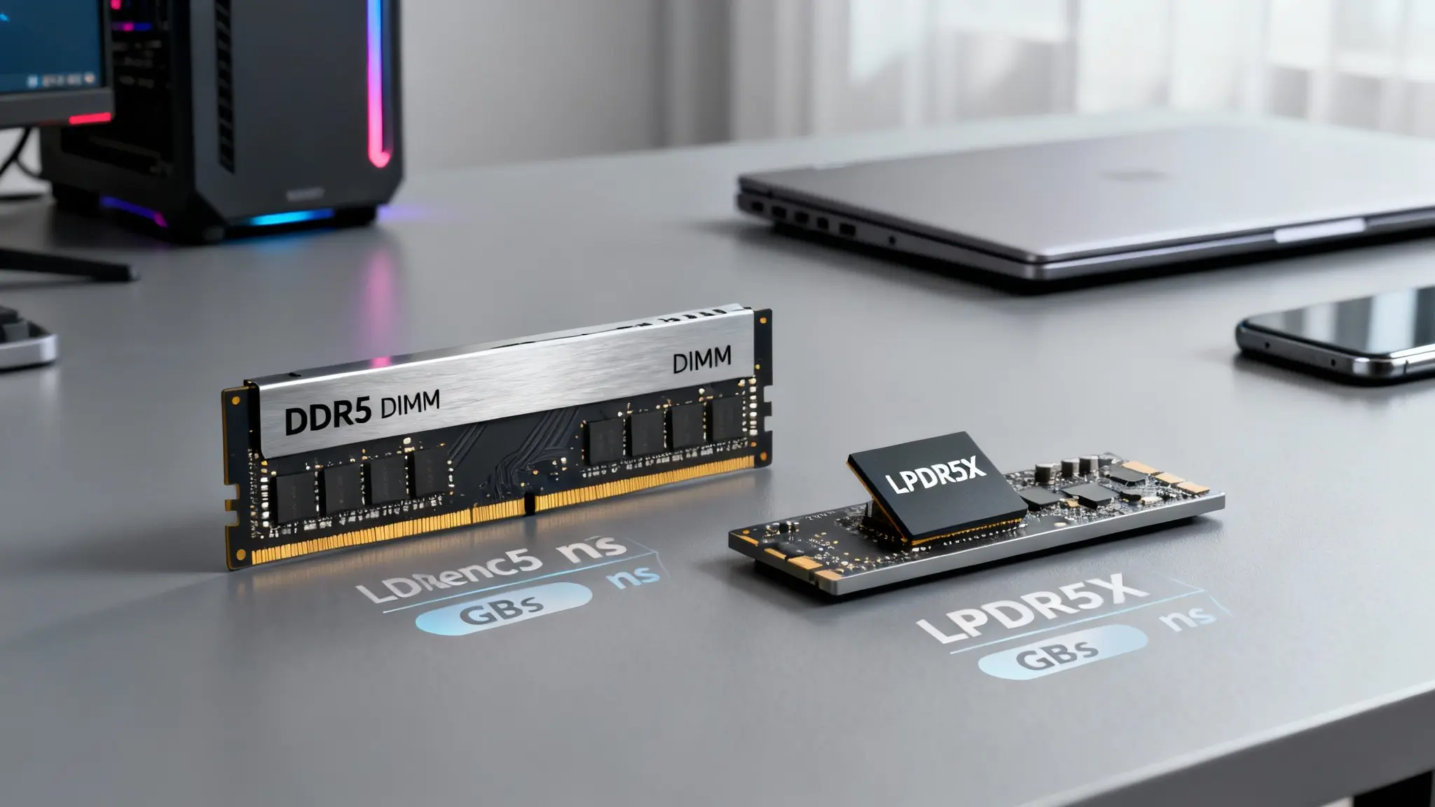 DDR5 vs LPDDR5X: Latency, Bandwidth, Power Efficiency, and Real-World Performance