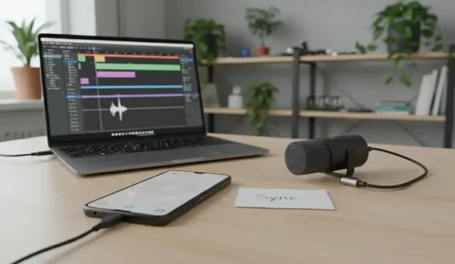 Android screen recording with external microphone mixing