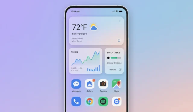 Android live widgets