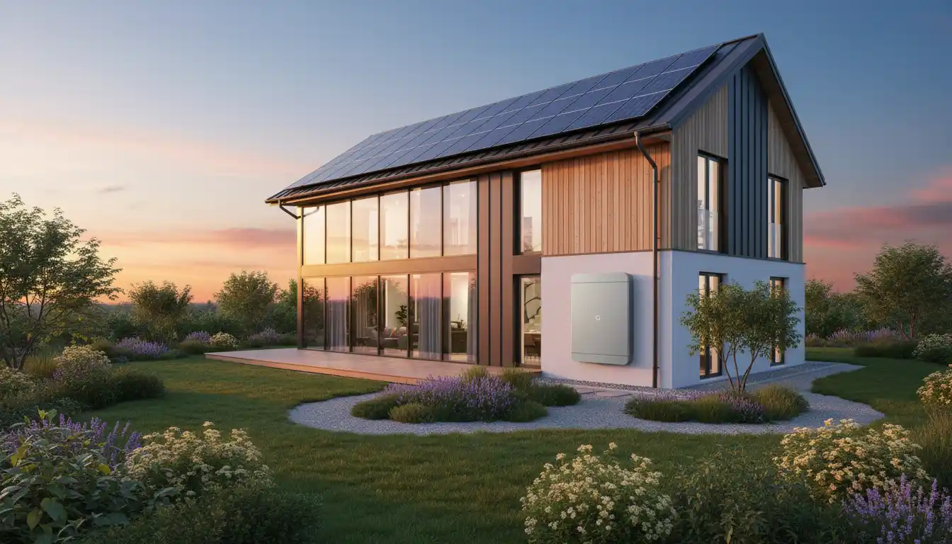 Solar-Powered Lifestyle: Realistic Home Energy Storage in a Modern Eco-Friendly House