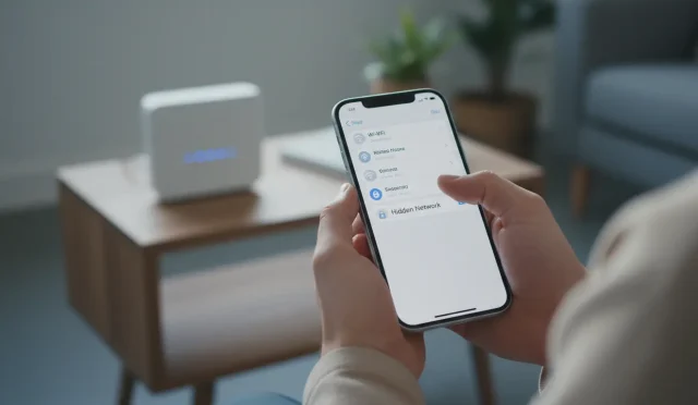 iPhone hidden Wi‑Fi network security