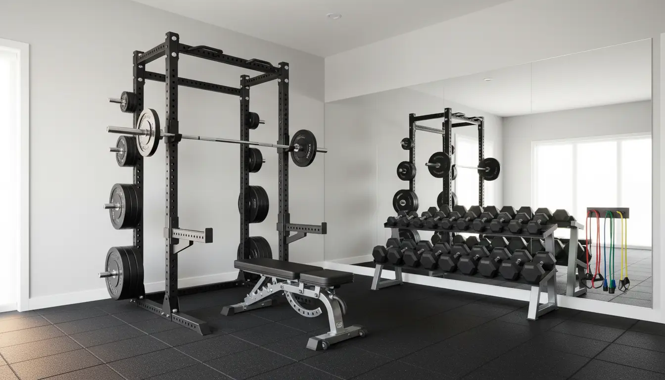 The Ultimate Home Gym Setup for Bodybuilding: Power Rack, Adjustable Bench, and Dumbbell Workout Guide