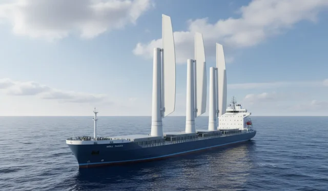 wind assisted cargo ship
