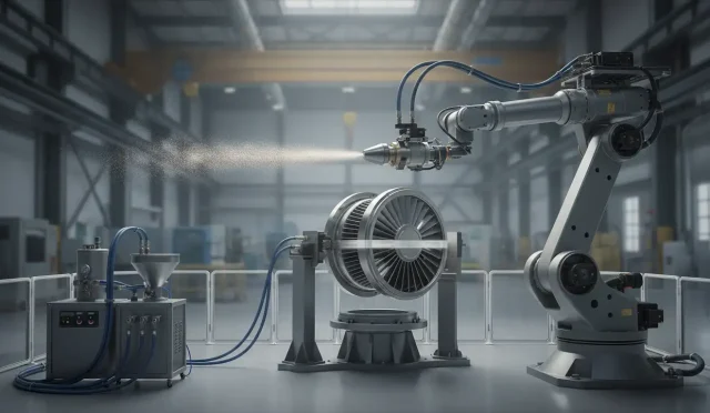 cold spray production for fast metallic coating