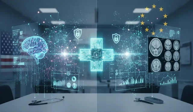 AI applications in healthcare in the US and Europe