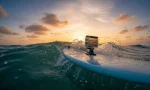 surf action camera and board mount