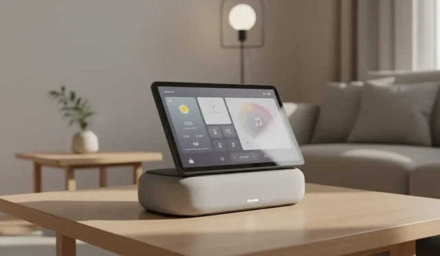 portable smart display and speaker combo