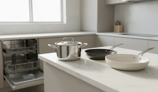 Dishwasher-safe pots and pans for easy cleaning