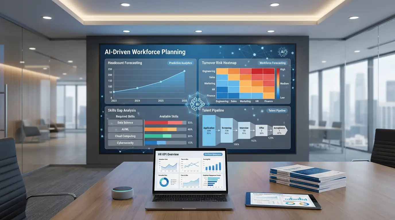 AI-Driven Workforce Planning in HR: Predictive Analytics for Workforce Forecasting, Skills Gap Analysis, and Retention