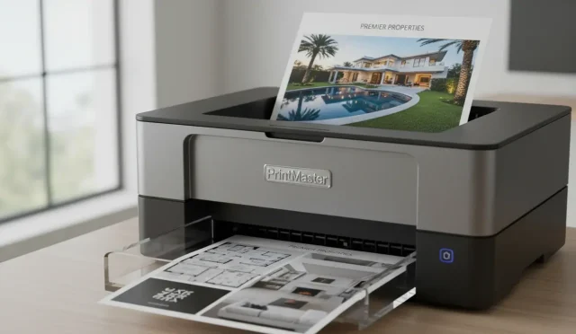 real estate office photo brochure printer