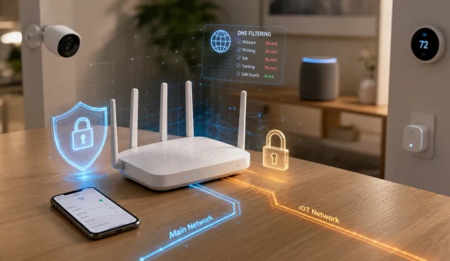 Secure home Wi‑Fi network for smart devices