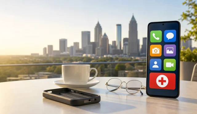Best large screen smartphones for seniors in Atlanta