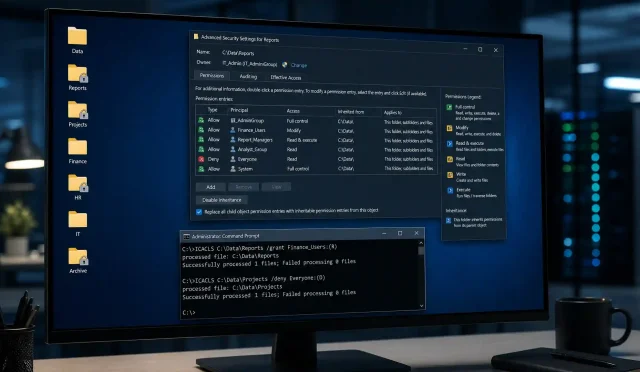 Windows file permission problems with ACL and ICACLS