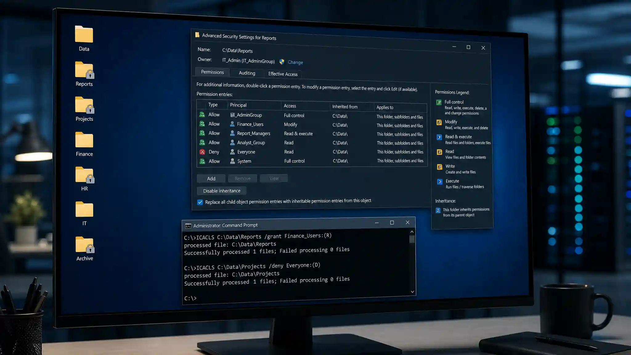 Solving Windows File Permission Problems with ACL and ICACLS