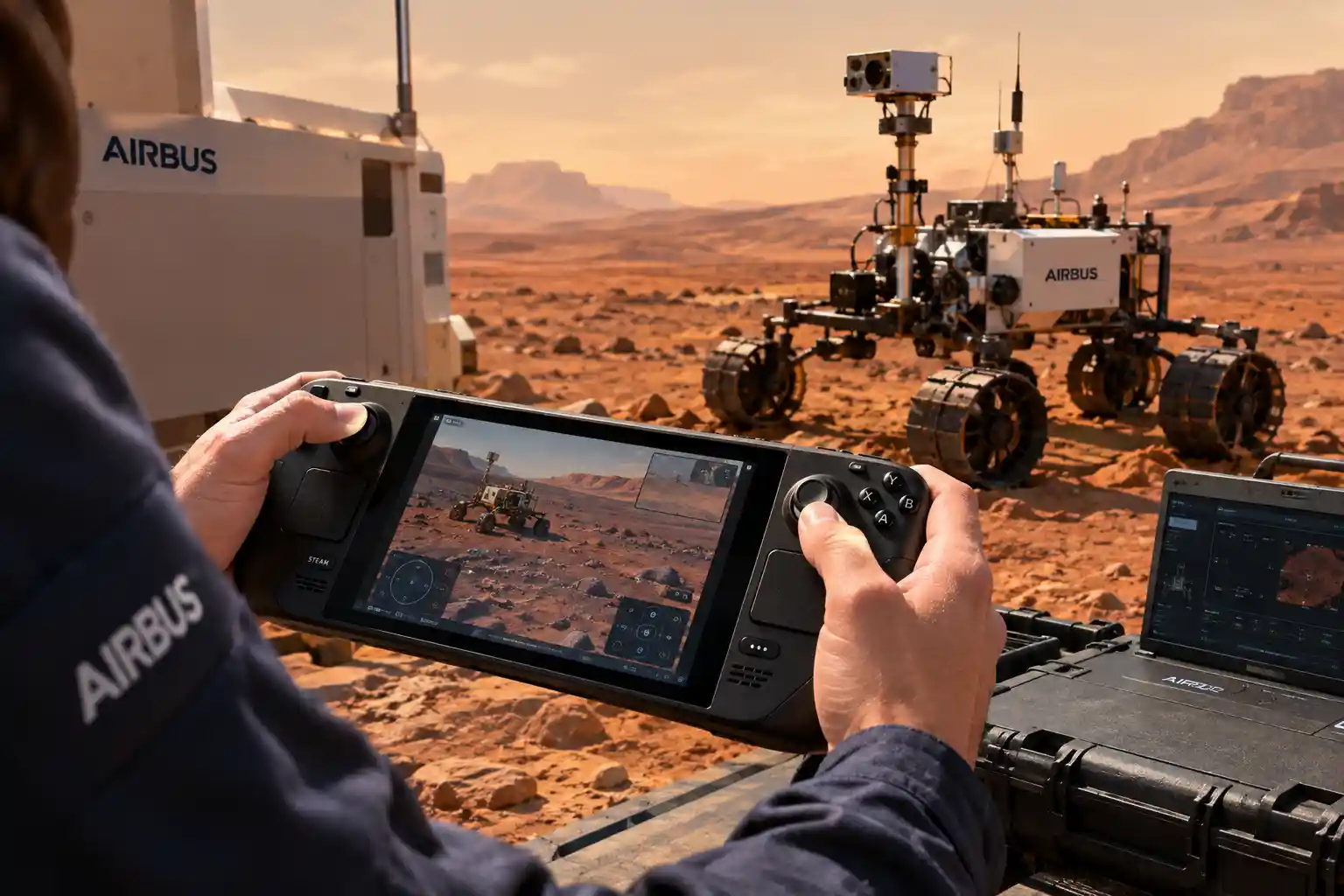 Airbus Tests a Steam Deck Mars Rover Prototype