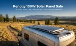 Renogy 100W monocrystalline solar panel sale on Amazon