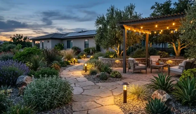 Solar-powered outdoor lighting
